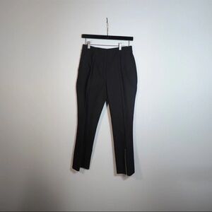NEW Derek Lam 10 Crosby Van Zip Cuff Cropped Ponte Stretch Black Pants 4